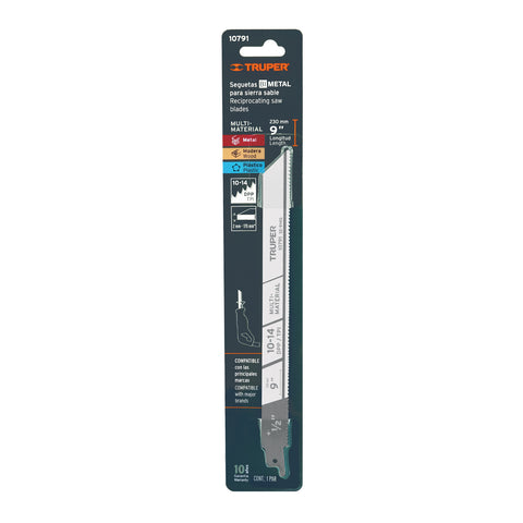 Blíster con 2 seguetas sierra sable 9' 10-14 DPP uso general | SE-914G | 10791