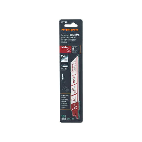 Blíster con 2 seguetas sierra sable 6' 24 DPP para metal | SE-624F | 10797