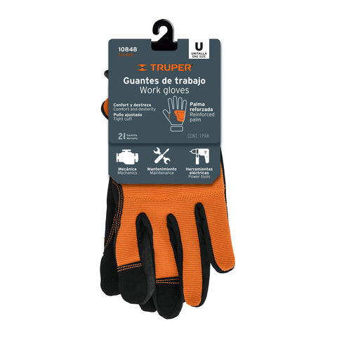 Guantes para mecánico, palma reforzada, TRUPER | GU-615 | 10848