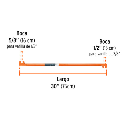 Grifa de dos bocas de 5/8 y 1/2', Truper | GRT-19 | 10865