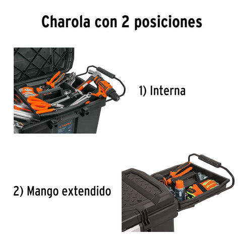 Caja para herramienta, 23'x17' c/ruedas, mango telescópico | CHP-23R | 10902
