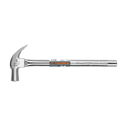 Martillo cabeza cónica 27 mm uña curva, mango tubular,TRUPER | MAC-27T | 10914
