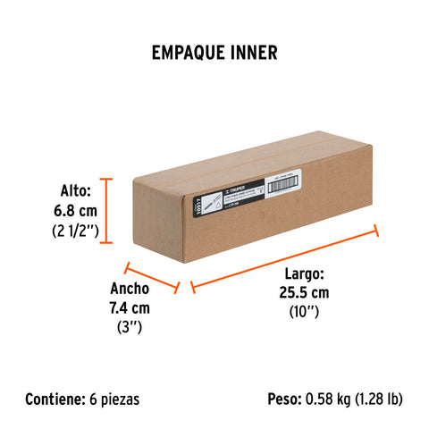 Lima triángulo pesado 5', 34 dpp, con mango, TRUPER | LTP-5M | 10917