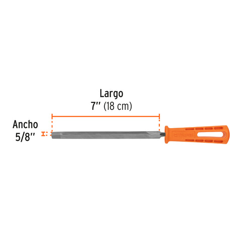 Lima triángular 7' para machete, 36 dpp, con mango, TRUPER | LTR-7M | 10921