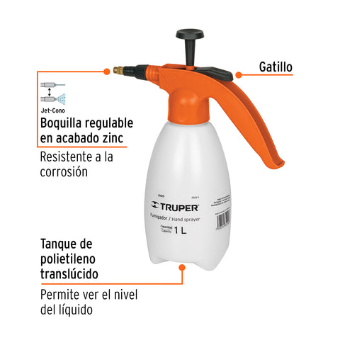 Fumigador de 1 litro doméstico, Truper | FDO-1 | 10929