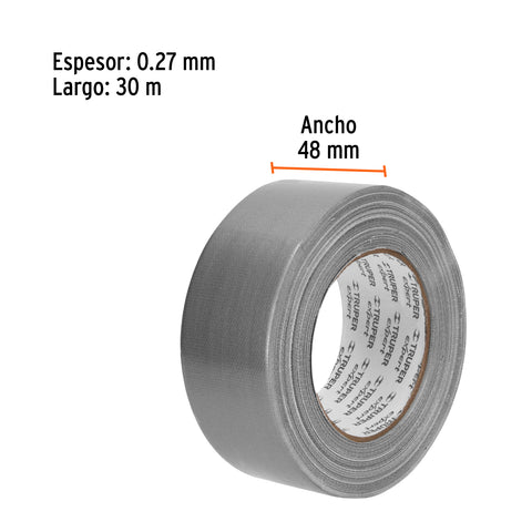 Cinta para ducto 30m x 48mm, espesor 0.27mm, Expert | CDU-30XX | 10933