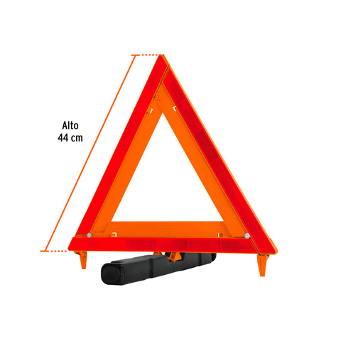Triángulo de seguridad, 17', con estuche plástico, TRUPER | TRISE-435 | 10942