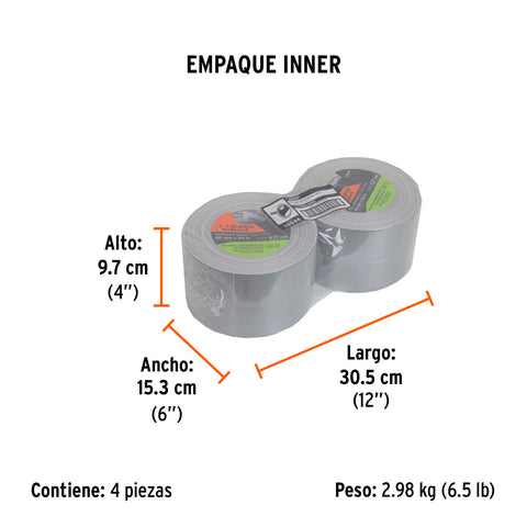 Cinta para ducto 50m x 48mm, espesor 0.27mm, Expert | CDU-50XX | 10944
