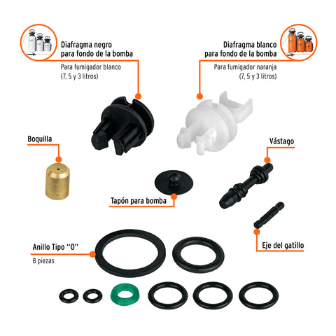 Empaques de repuesto para FUT-3, 5 y 7, Truper | EMF-3,5,7 | 11035
