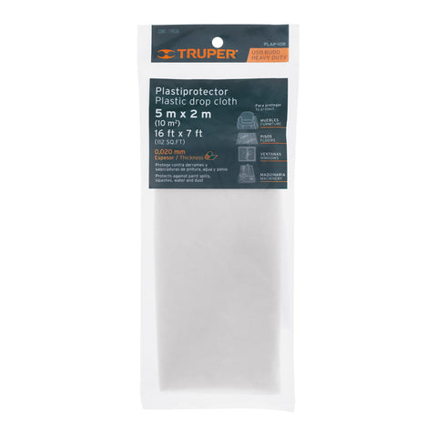 Plastiprotector 5 x 2 m, uso rudo, Truper | PLAP-10R | 11108