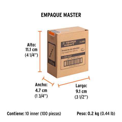 Broca HSS 5/64' Trugold para metal, Truper Expert | BAV-5/64 | 11112