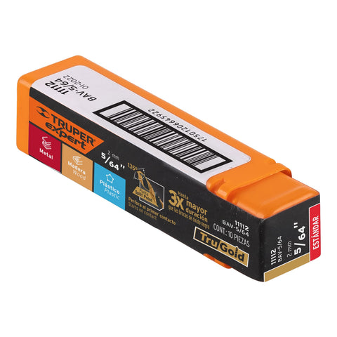 Broca HSS 5/64' Trugold para metal, Truper Expert | BAV-5/64 | 11112