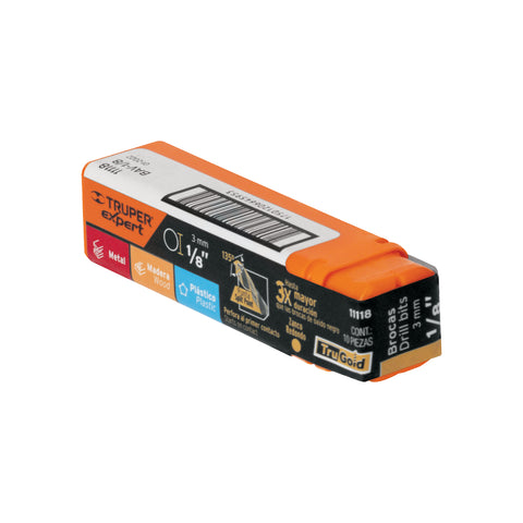 Broca HSS 1/8' Trugold para metal, Truper Expert | BAV-1/8 | 11118
