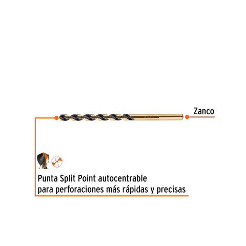 Broca HSS 3/16' Trugold para metal, Truper Expert | BAV-3/16 | 11126
