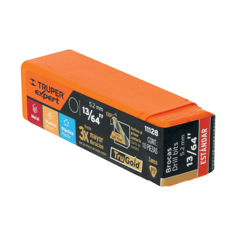 Broca HSS 13/64' Trugold para metal, Truper Expert | BAV-13/64 | 11128