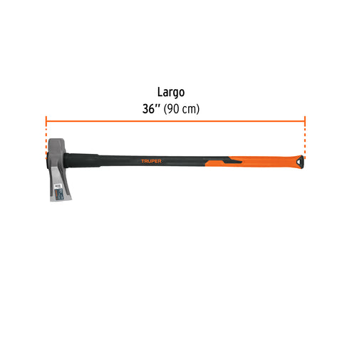 Hacha para rajar madera 8 lbs, mango fibra de vidrio 36' | TJR-8FX | 11137