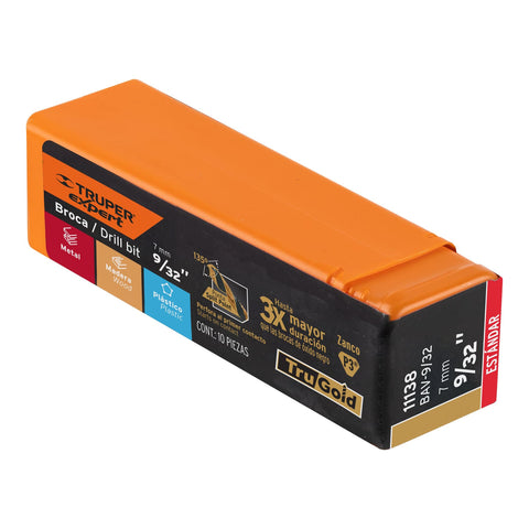 Broca HSS 9/32' Trugold para metal, Truper Expert | BAV-9/32 | 11138