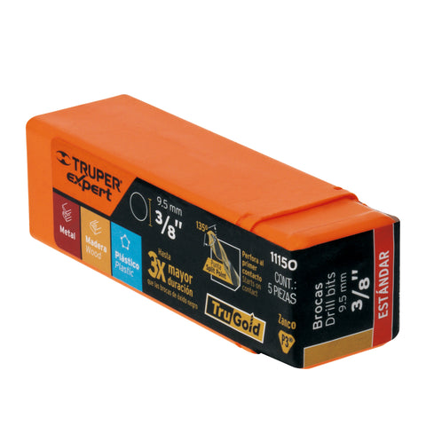 Broca HSS 3/8' Trugold para metal, Truper Expert | BAV-3/8 | 11150