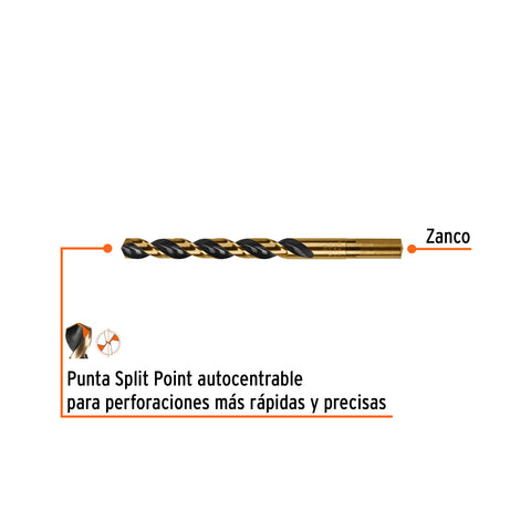 Broca HSS 25/64' Trugold para metal, Truper Expert | BAV-25/64 | 11152