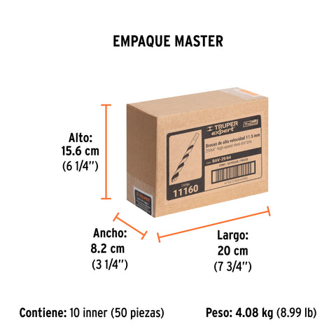 Broca HSS 29/64' Trugold para metal, Truper Expert | BAV-29/64 | 11160