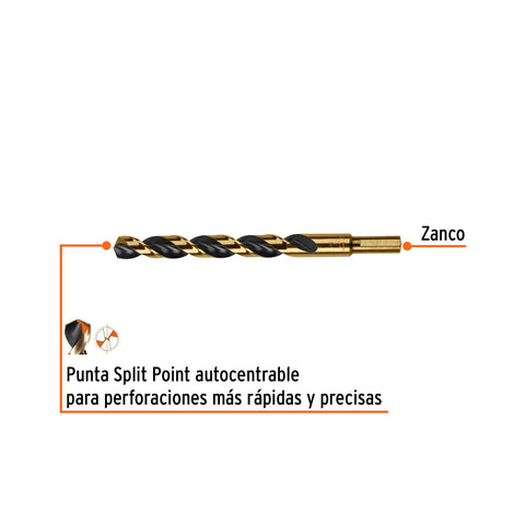 Broca HSS 1/2' Trugold para metal, Truper Expert | BAV-1/2 | 11166