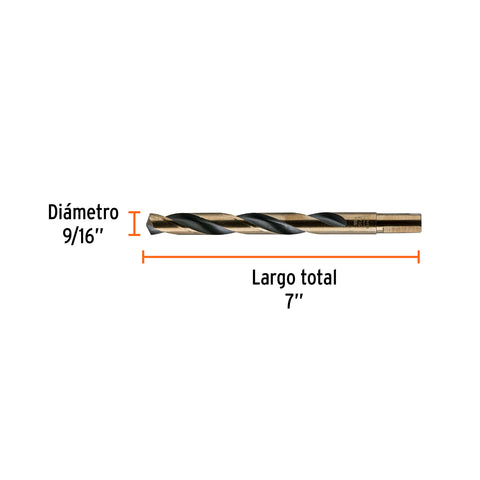 Broca HSS 9/16' Trugold para metal, Truper Expert | BAV-9/16 | 11168