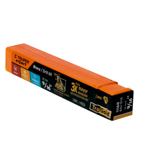Broca HSS 9/16' Trugold para metal, Truper Expert | BAV-9/16 | 11168