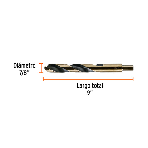 Broca HSS 7/8' Trugold para metal, Truper Expert | BAV-7/8 | 11174
