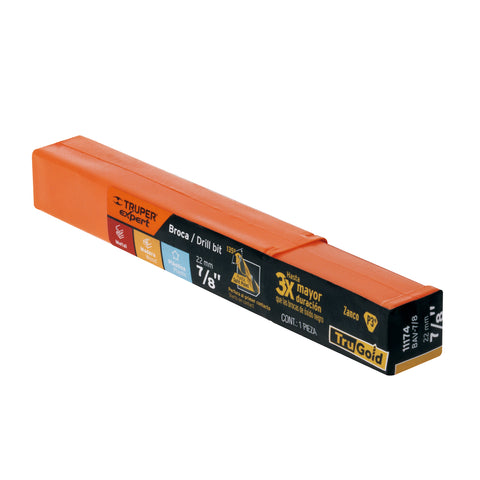 Broca HSS 7/8' Trugold para metal, Truper Expert | BAV-7/8 | 11174
