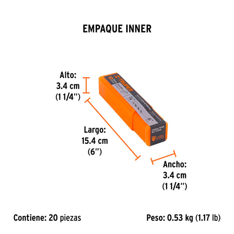 Broca para concreto de 1/4 x 6', Truper | BCT-1/4X6 | 11206
