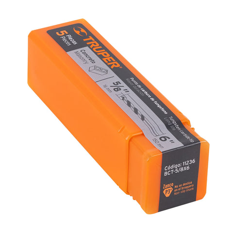 Broca para concreto de 5/8 x 6', Truper | BCT-5/8X6 | 11236