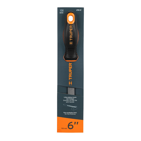 Lima plana muza 6' con mango doble inyección, TRUPER | LPM-6T | 11238