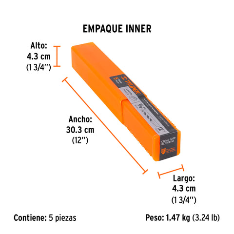 Broca para concreto de 5/8 x 12', Truper | BCT-5/8X12 | 11239