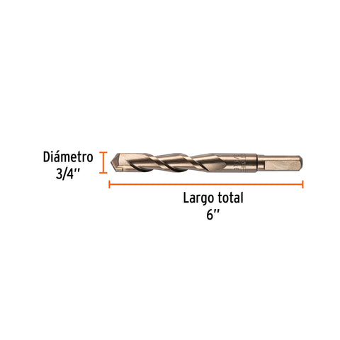 Broca para concreto de 3/4 x 6', Truper | BCT-3/4X6 | 11242
