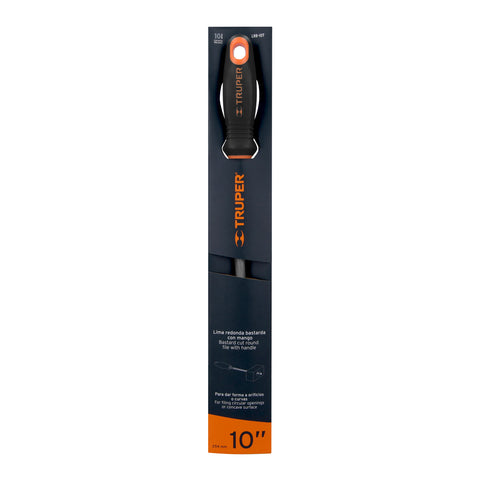 Lima redonda bastarda 10' con mango doble inyección, TRUPER | LRB-10T | 11244