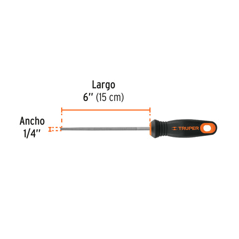 Lima redonda muza 6' con mango doble inyección, TRUPER | LRM-6T | 11247