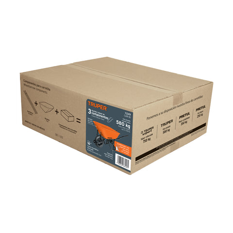 Carretilla 8 ft3 Neumática, bastidor tubular, Truper | CAR-81 | 11249