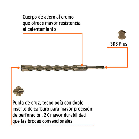 Broca SDS Plus 7/8 x 11', Truper | BS-7/8X11 | 11288