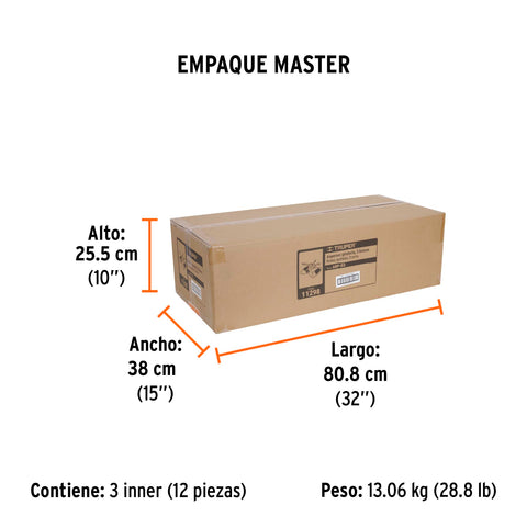 Aspersor metálico de 3 brazos con base plástica, TRUPER | ASP-B3 | 11298