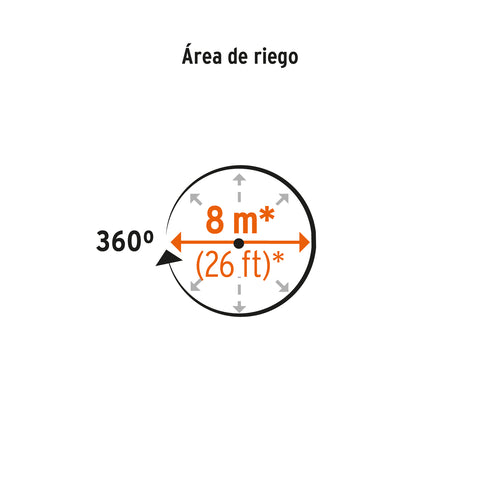 Aspersor metálico de 3 brazos con base plástica, TRUPER | ASP-B3 | 11298