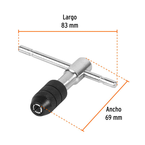 Maneral en T para machuelo 1/4', Truper | MAN-T-1/4 | 11439