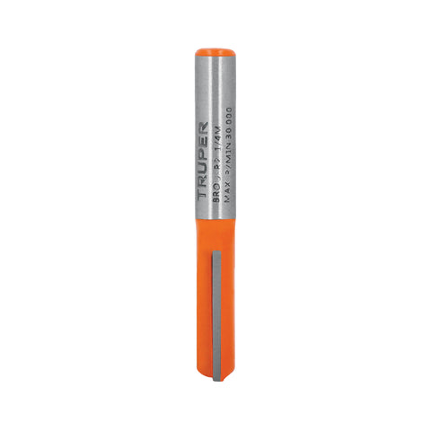 Broca para router, recta 2 filos, 1/4', mediana, Truper | BROU-R2-1/4M | 11452