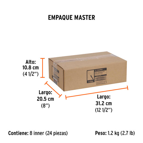 Broca para router, recta 2 filos, 3/8', Truper | BROU-R2-3/8 | 11455