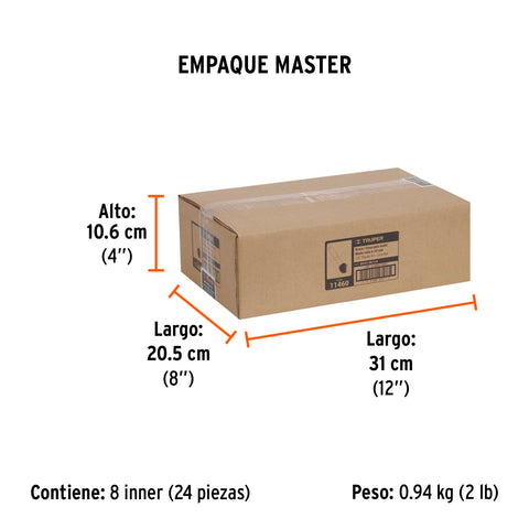 Broca para router, media caña, 1/4', Truper | BROU-MC1/4 | 11460