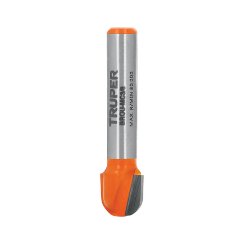 Broca para router, media caña, 3/8', Truper | BROU-MC3/8 | 11461