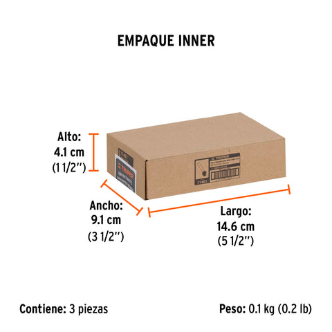 Broca para router, media caña, 3/8', Truper | BROU-MC3/8 | 11461
