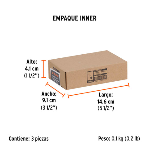 Broca para router, media caña, 1/2', Truper | BROU-MC1/2 | 11462