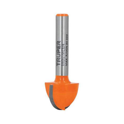 Broca para router, media caña, 3/4', Truper | BROU-MC3/4 | 11463