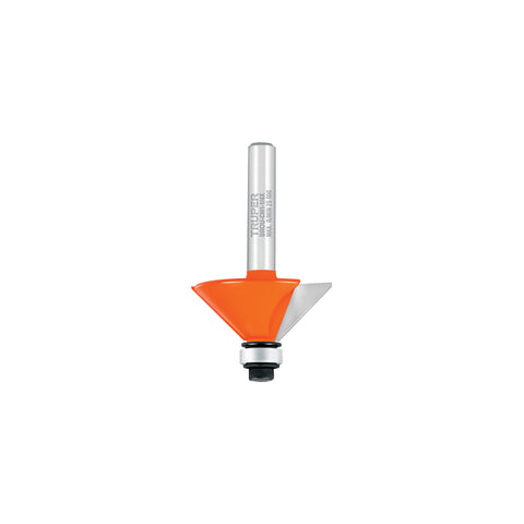 Broca para router, chaflán, 1-1/4' con balero, Truper | BROU-CH1-1/4X | 11468