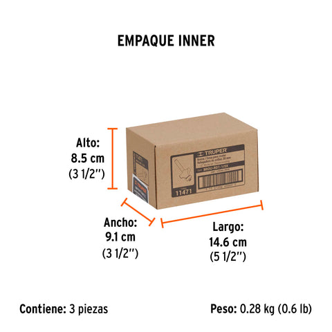 Broca para router, redondeado, 1-1/2' con balero, Truper | BROU-RD1-1/2X | 11471